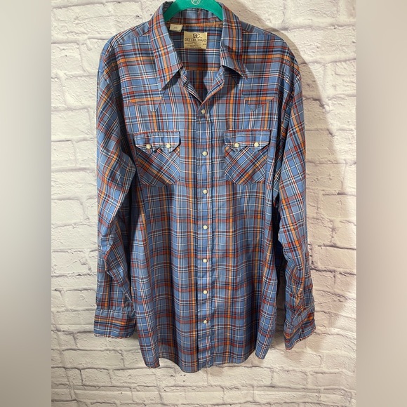 Dee Cee Brand Other - Vintage Dee Cee Rangers Western Pearl Snap Button Up Shirt Tall Man Sz XL 18-37